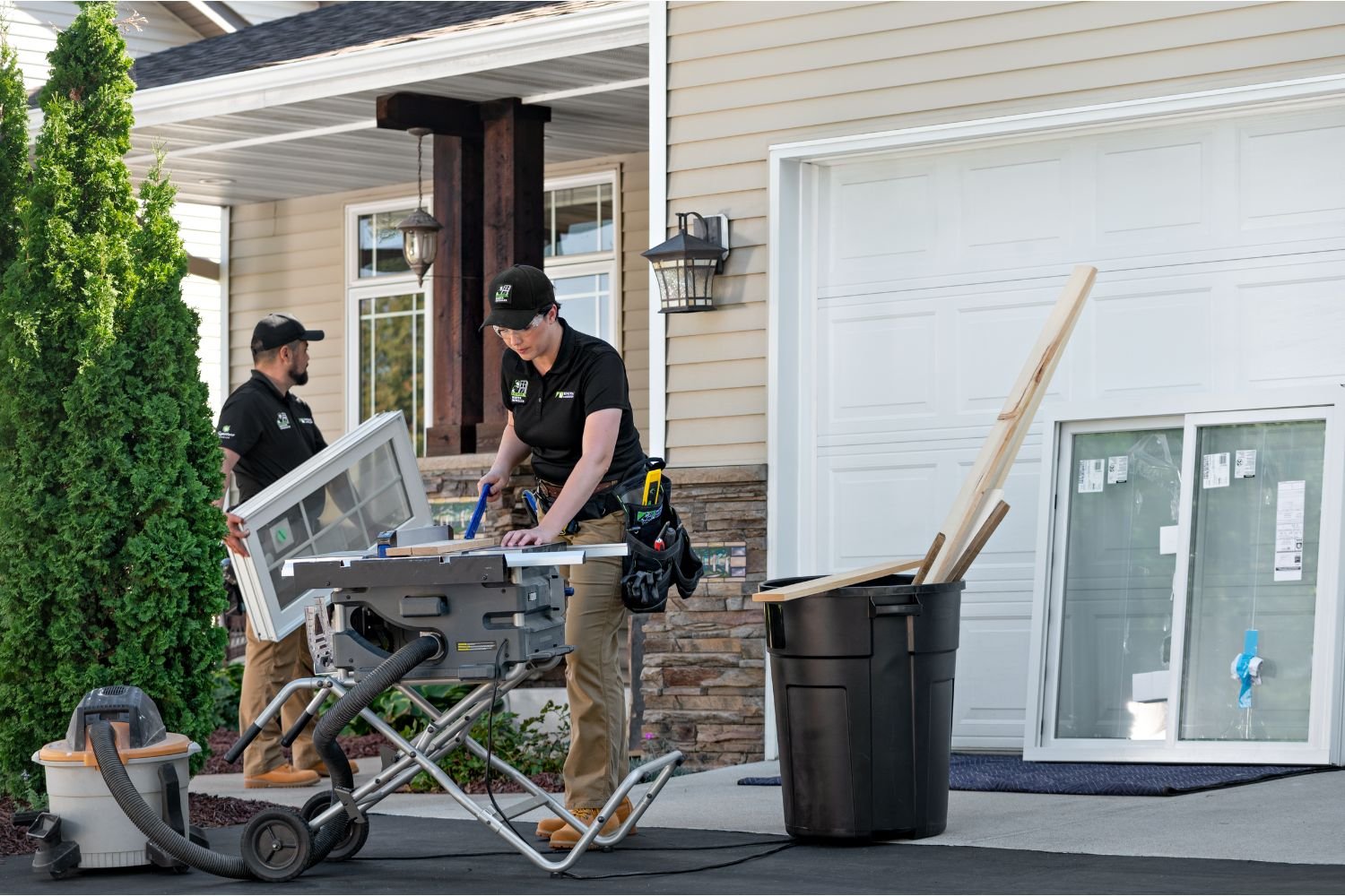 Renewal by Andersen Window replacement expert installers loading in a new window for installation