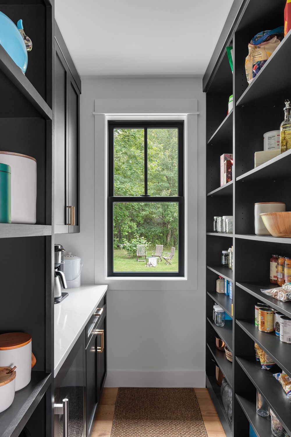Double hung windows are our most popular because they are versatile. This one is in a pantry.